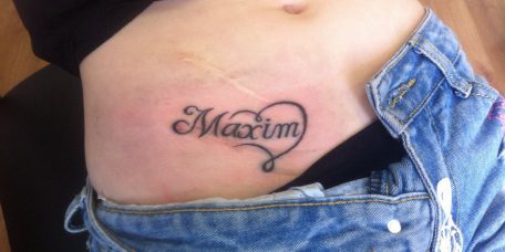 Тату с именем любимого мужчины